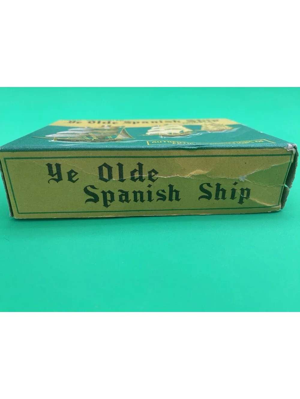 Hand Decorated Ye Olde Spanish Ship Model - Sailing Ship - Vintage w/ Box
